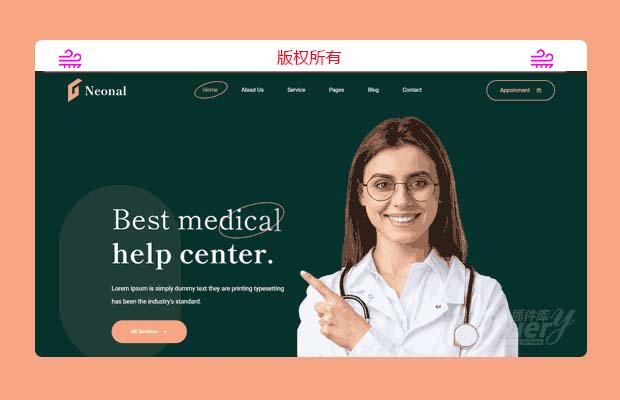 jQuery bootstraps响应式健康医疗护理类网站模板