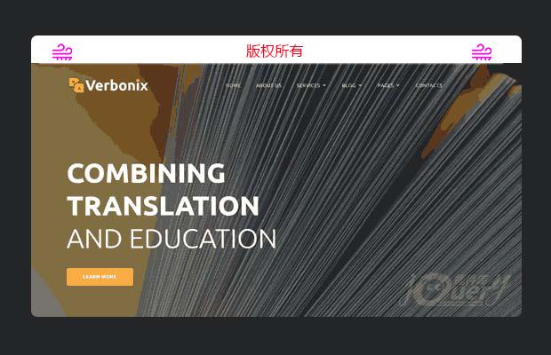 jQuery bootstraps响应式翻译服务类网站模板