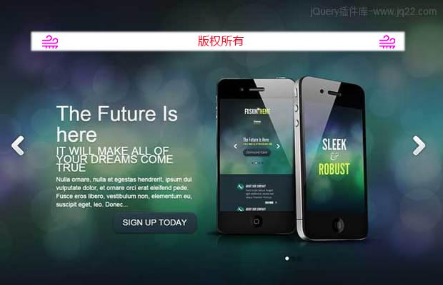 jQuery全屏动画幻灯片特